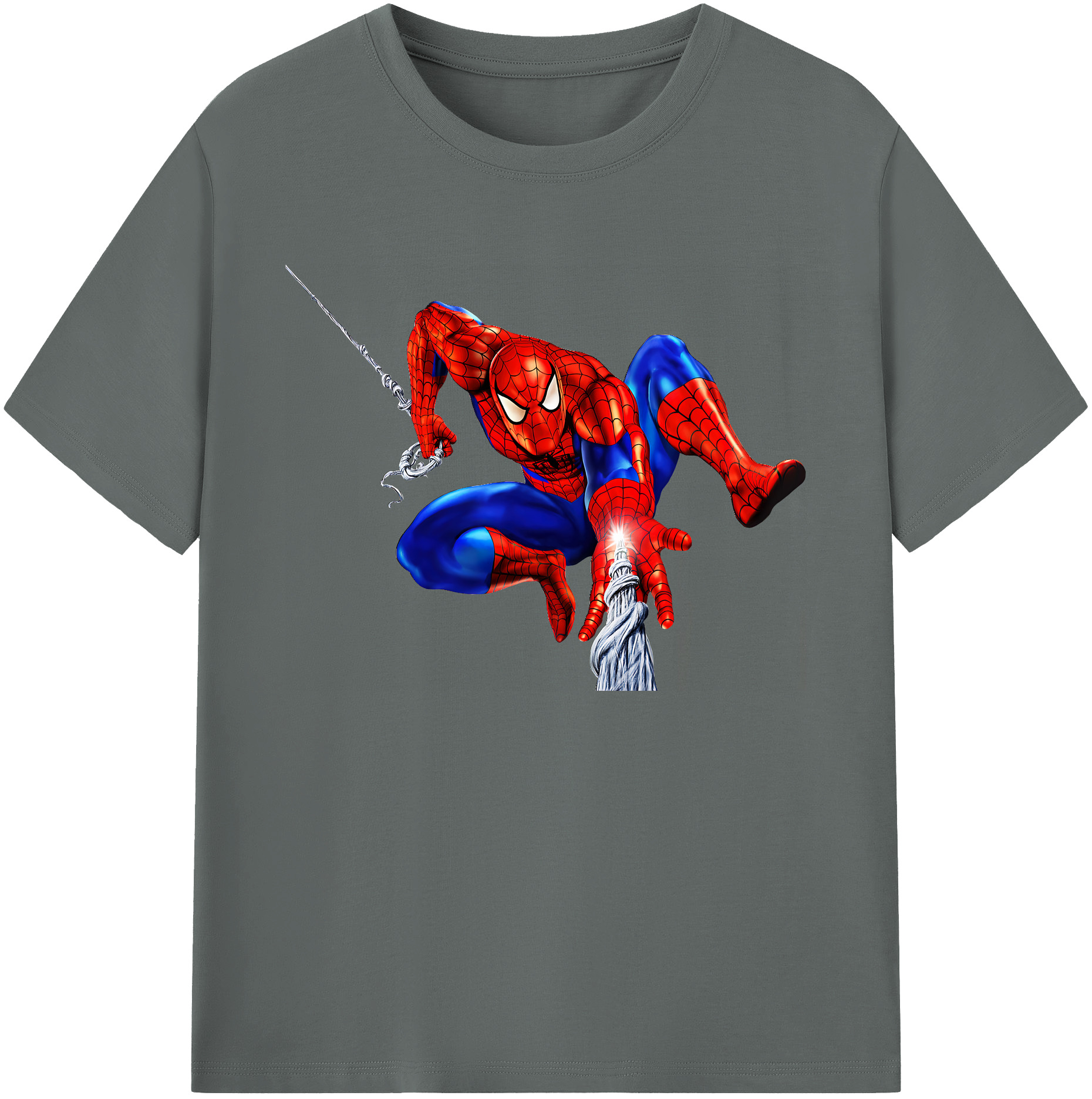 （画像用） Spider Man スパイダーマン 綿100％ メンズ半袖Tシャツ｜肌触りやわらか＆通気性